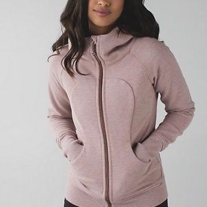 Lululemon Heathered Butter Pink Scuba II Hoodie.